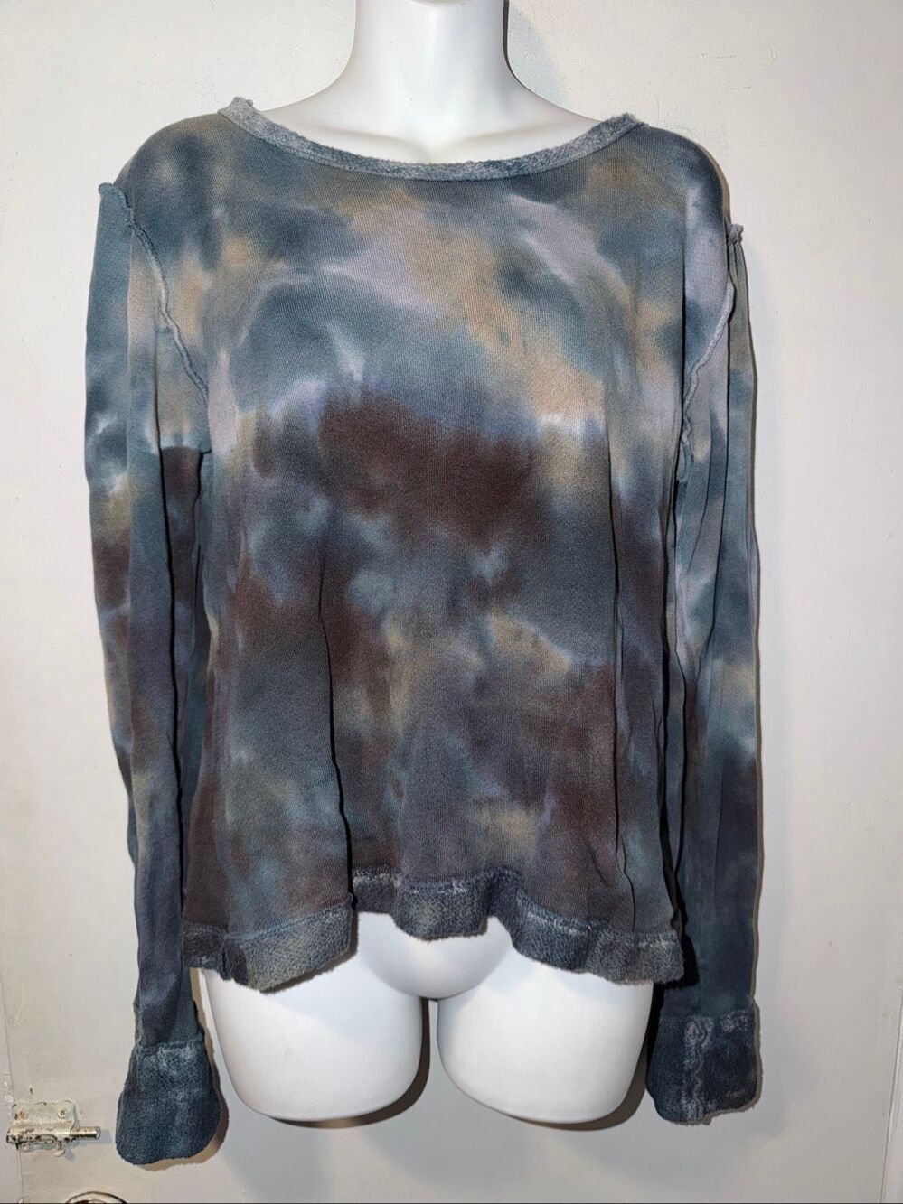 HEYNE BOGUT Blue and Purple Tie Dye Sweater-S
